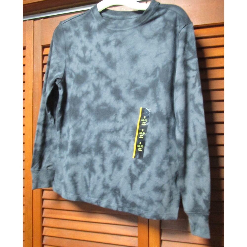 Art Class Unisex Kids Long Sleeve Tee Black Gray Tie Dye Size Small 6/7